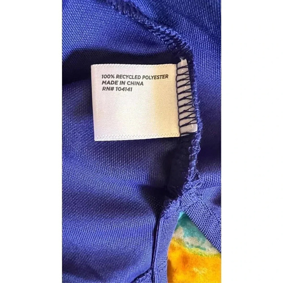 Vintage Lady Hagan Women’s M Blue Green Collared T-Shirt Mini Dress Pockets - Picture 6 of 10